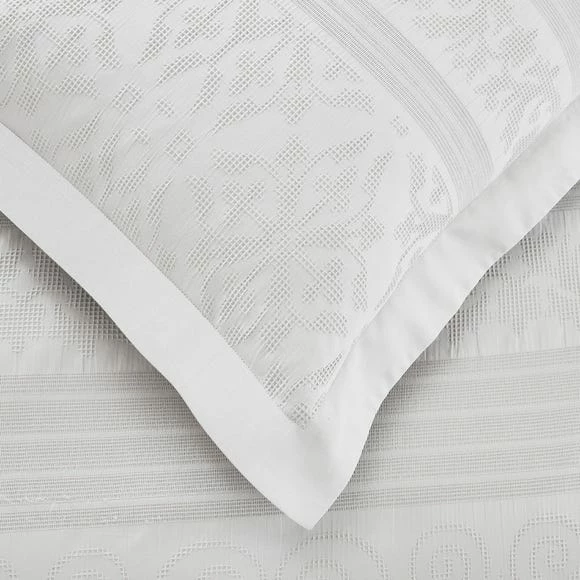 Best Pirce ๐ฏ Dorma Purity Dorma Purity Paloma 100% Cotton White Jacquard Duvet Cover โจ - Image 5