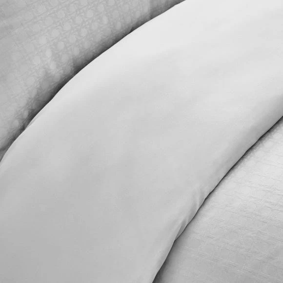 Best Pirce ๐ Dorma Purity Dorma Purity Marlia Silver Cotton Jacquard Duvet Cover and Pillowcase Set ๐ - Image 5