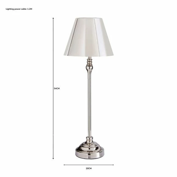 Buy ๐ Dorma Dorma Bedford Table Lamp Polished Nickel โจ - Image 6