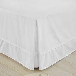 Cheap 😍 Dorma Dorma 500 Thread Count 100% Cotton Satin Plain White Valance 🎉