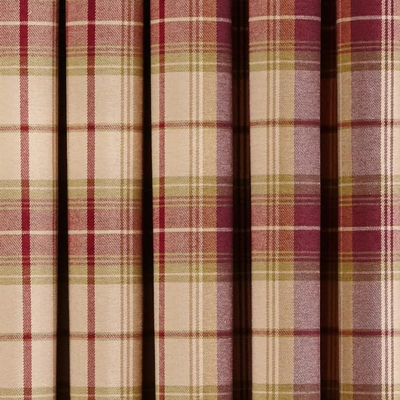 Best Pirce ๐ Dorma Dorma Bloomsbury Check Plum Eyelet Curtains ๐ - Image 3