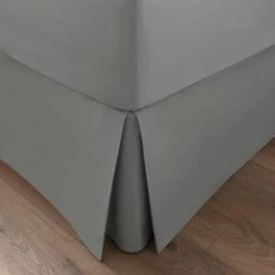 Deals 🛒 Dorma Dorma 300 Thread Count 100% Cotton Sateen Plain Silver Pleated Valance 🎁