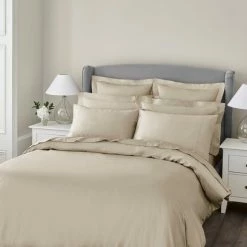 Hot Sale ❤️ Dorma Dorma 300 Thread Count 100% Cotton Sateen Plain Natural Duvet Cover 🤩