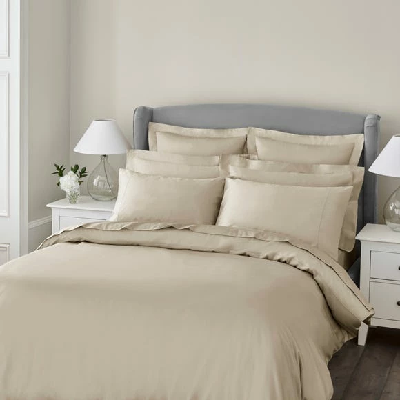Hot Sale โค๏ธ Dorma Dorma 300 Thread Count 100% Cotton Sateen Plain Natural Duvet Cover ๐คฉ