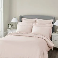 Flash Sale 😉 Dorma Dorma 300 Thread Count 100% Cotton Sateen Plain Blush Duvet Cover 👏