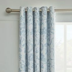Promo 🥰 Dorma Dorma Remington Blue Blackout Eyelet Curtains 🎁