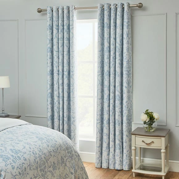 Promo 🥰 Dorma Dorma Remington Blue Blackout Eyelet Curtains 🎁 - Image 2