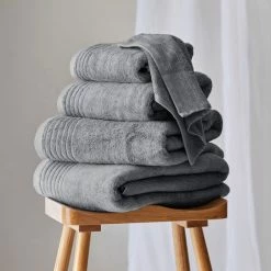 Outlet 😍 Dorma Dorma Tencel Sumptuously Soft Dove Grey Towel ✔️