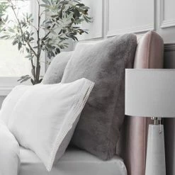 Buy 🌟 Dorma Purity Dorma Purity Faux Fur Grey Continental Pillowcase 🌟