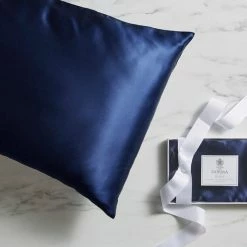 Discount 👍 Dorma Dorma Navy Silk Pillowcase 👏