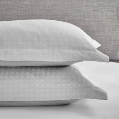 Promo 😍 Dorma Purity Dorma Purity Marlia Silver Cotton Jacquard Oxford Pillowcase Pair 🔔