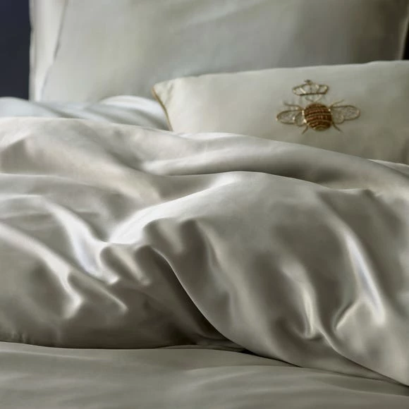 Buy ๐งจ Dorma Dorma Silver 100% Silk Duvet Cover ๐ - Image 3