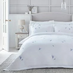 Promo 😀 Dorma Dorma Ashmore Lavender 100% Cotton Duvet Cover and Pillowcase Set 🛒