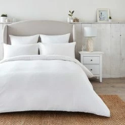 Discount ⌛ Dorma Purity Dorma Purity Nimes 300 Thread Count Cotton Sateen Duvet Cover and Pillowcase Set 🥰