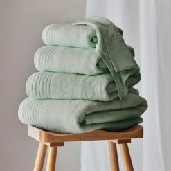 Coupon 👏 Dorma Dorma Tencel Sumptuously Soft Grey Green Towel 🤩