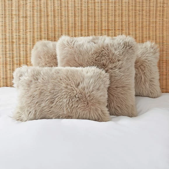 Deals โค๏ธ Dorma Dorma Natural Sheepskin Square Cushion ๐ฅ - Image 2
