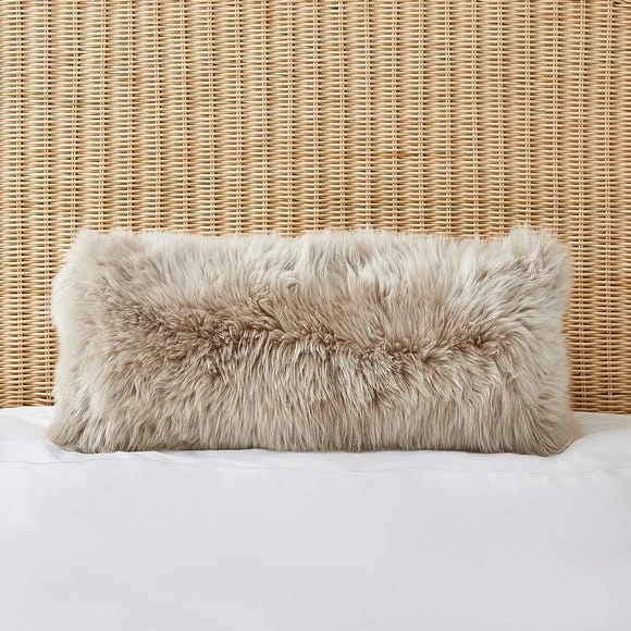Best Sale ๐ Dorma Dorma Natural Sheepskin Long Boudoir Cushion โจ