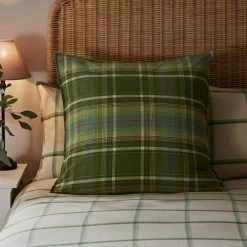 Top 10 😀 Dorma Dorma Angus Check Green 100% Brushed Cotton Continental Pillowcase Pair 🤩