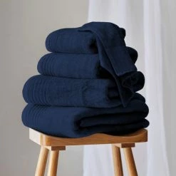 Cheap 🧨 Dorma Dorma Tencel Sumptuously Soft Navy Towel 🔔
