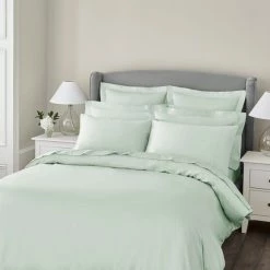 Brand new โญ Dorma Dorma 300 Thread Count 100% Cotton Sateen Plain Green Duvet Cover ๐