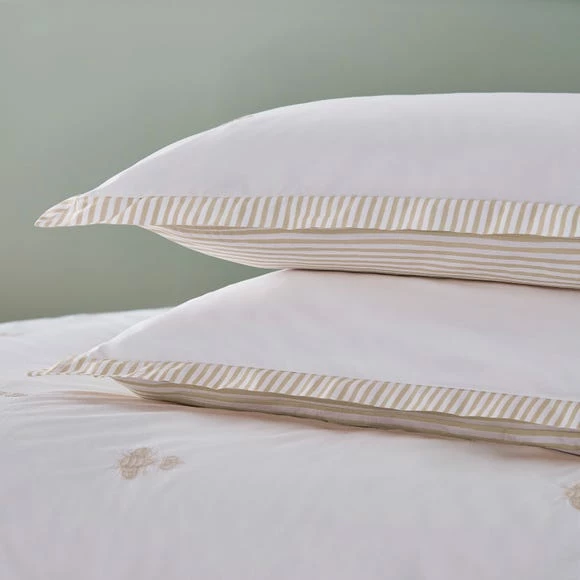 Buy โจ Dorma Dorma Bee Embroidery 100% Cotton Oxford Pillowcase Pair โ๏ธ