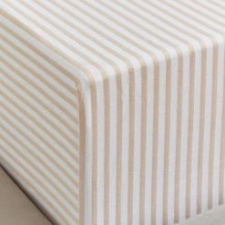 Brand new 🧨 Dorma Dorma Bee Collection Woven Stripe 100% Cotton Fitted Sheet 🧨