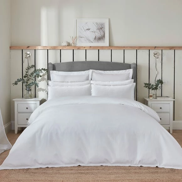Coupon 😉 Dorma Purity Dorma Purity Tetbury 100% Cotton Duvet Cover and Pillowcase Set 🔔 - Image 2