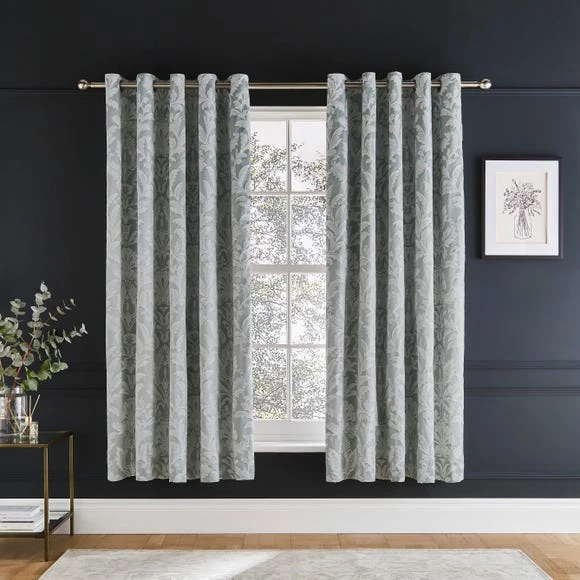 Budget ๐ Dorma Dorma Florence Dusky Green Blackout Eyelet Curtains ๐งจ - Image 2