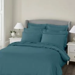 Cheap 🤩 Dorma Dorma 300 Thread Count 100% Cotton Sateen Dragonfly Teal Duvet Cover 🔥