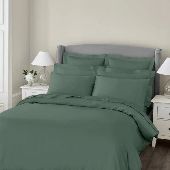 Cheapest ๐ Dorma Dorma 300 Thread Count 100% Cotton Sateen Mallard Green Duvet Cover ๐