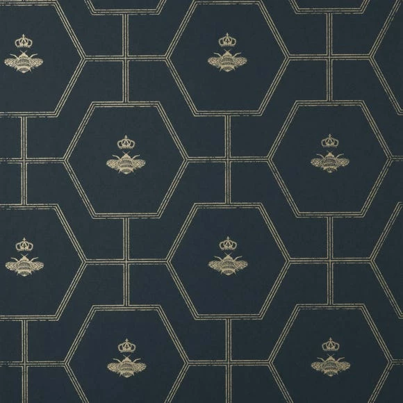 New ๐คฉ Dorma Dorma Heritage Bee Navy Wallpaper ๐ฏ - Image 2