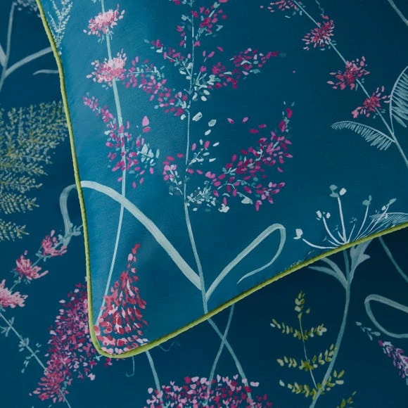 Discount ⭐ Dorma Dorma Winter Garden Teal 100% Cotton Reversible Duvet Cover and Pillowcase Set 😍 - Image 5