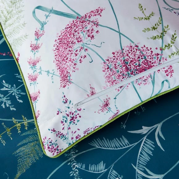 Discount ⭐ Dorma Dorma Winter Garden Teal 100% Cotton Reversible Duvet Cover and Pillowcase Set 😍 - Image 6