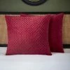 Best Pirce 🥰 Dorma Dorma Genevieve Red Continental Square Pillowcase 🎉
